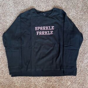 LIKE NEW Studio Park x Shawn Killinger Seasonal Sentiments Black Crewneck